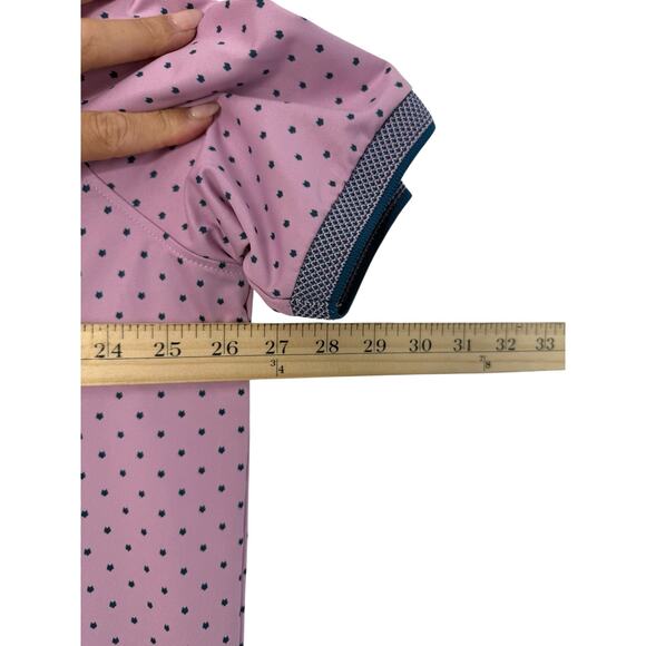 Greyson Golf Polo Men XL Icon Mauve Mist Polo Performance Stretch Wolf Logo - Picture 7 of 9